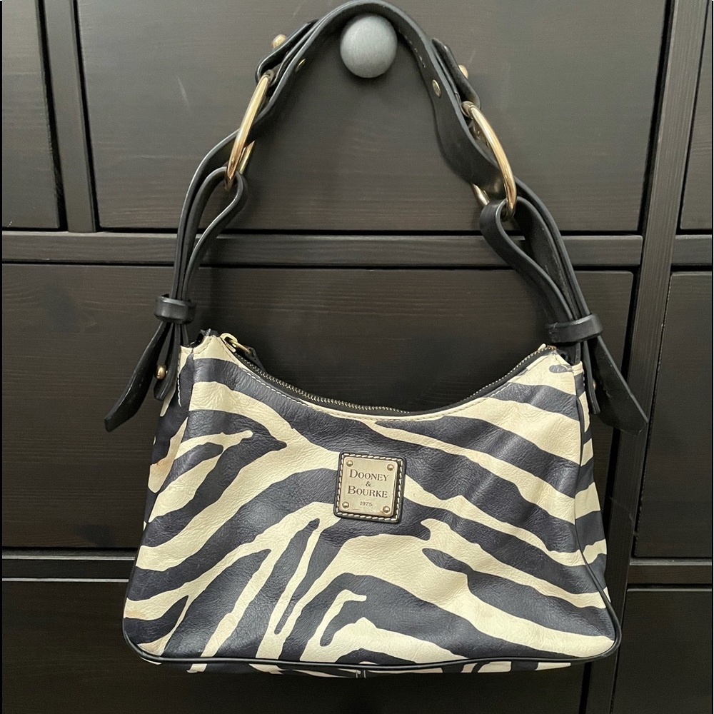 Leather zebra print Dooney & Bourke bag